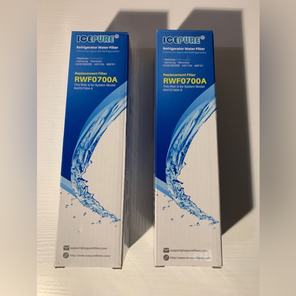 Set of 2 IcePure RWF0700A Refrigerator Water Filter Replacement FilterSealed NIB